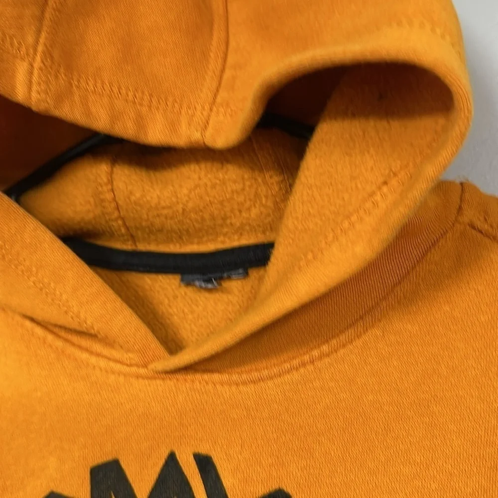 TIMBERLAND CORE TREE LOGO DEEP ORANGE PULLOVER HOODIE, YOUTH L
